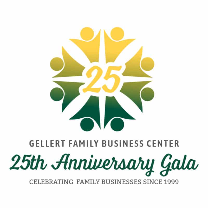 25th Anniversary Gala Green Text 100